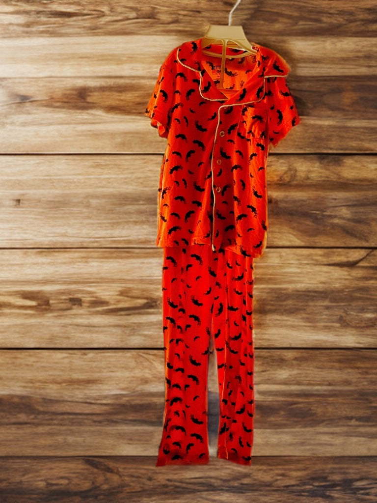 Unisex Kids Halloween Pajamas 7/8 Orange